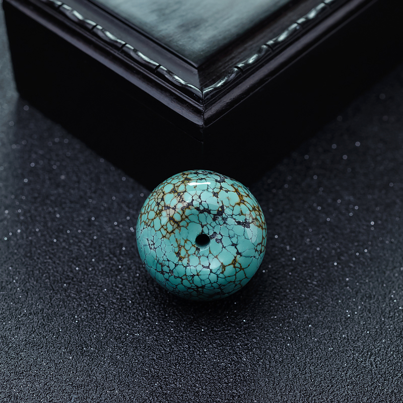 高瓷乌兰花绿松石平安扣吊坠-红掌柜