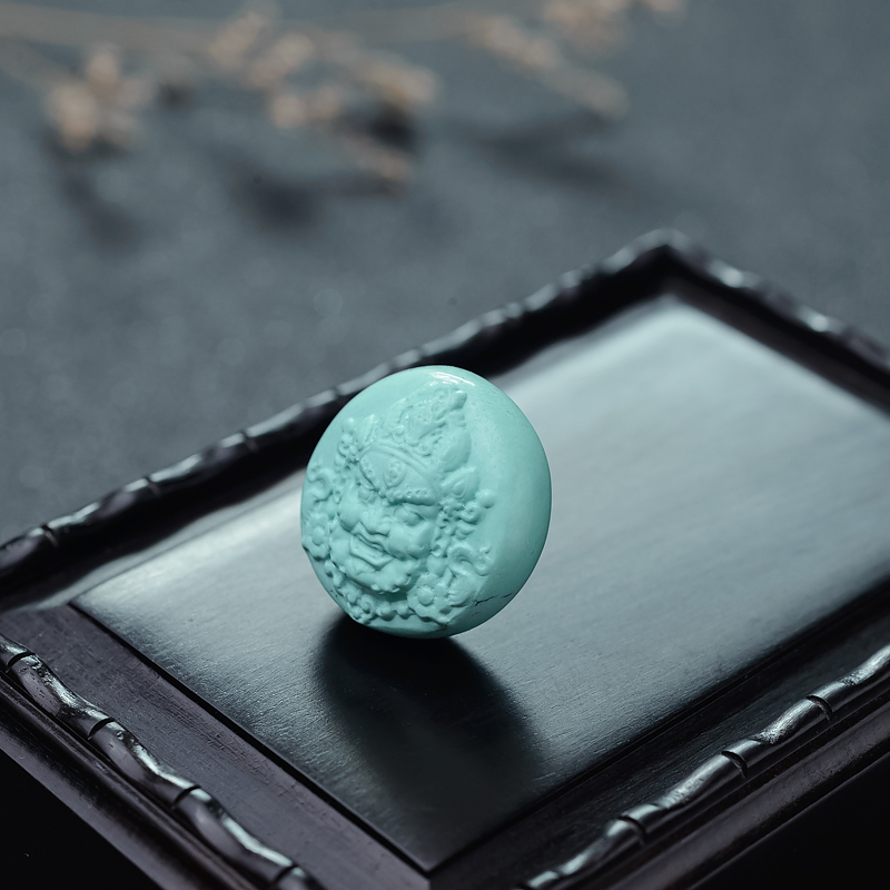 蓝绿松石大黑天配件-红掌柜