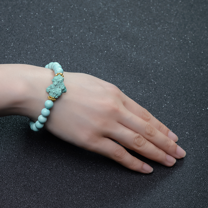 浅蓝绿松石手串-红掌柜