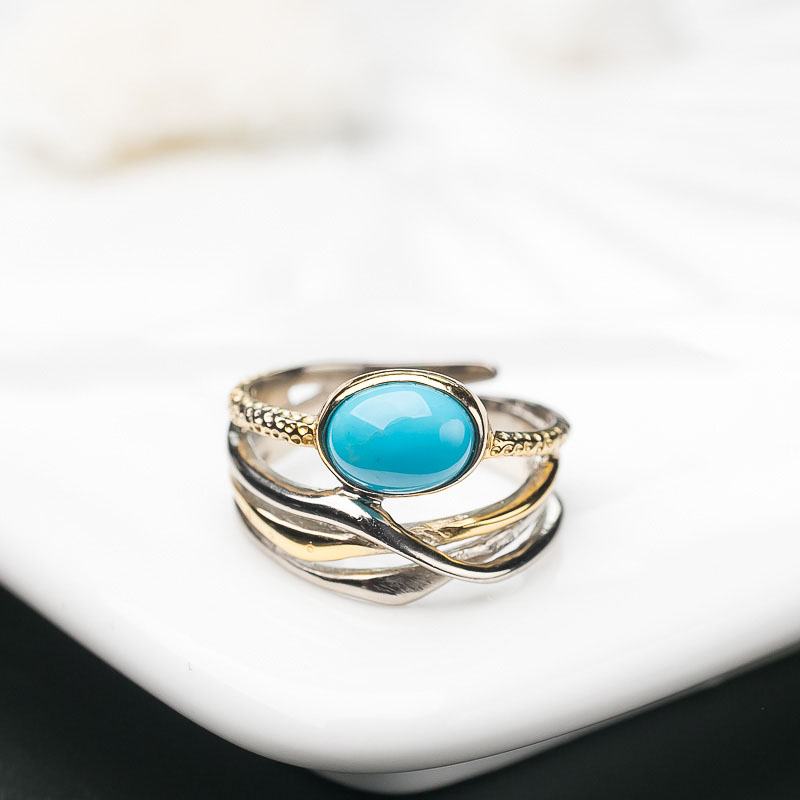 银镶美国天然原矿美松戒指-红掌柜