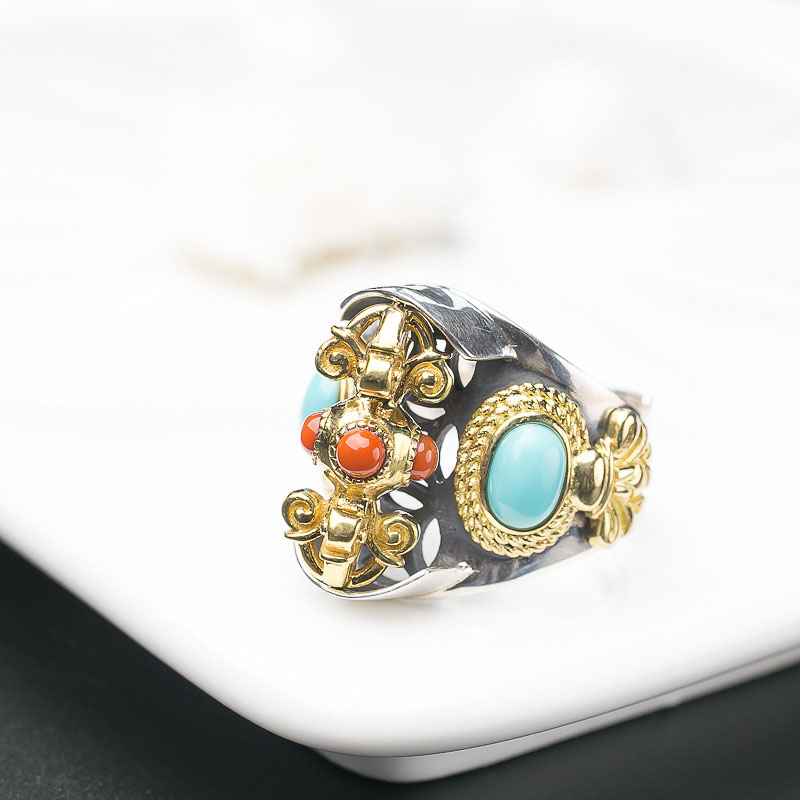 美国天然原矿美松戒指-红掌柜