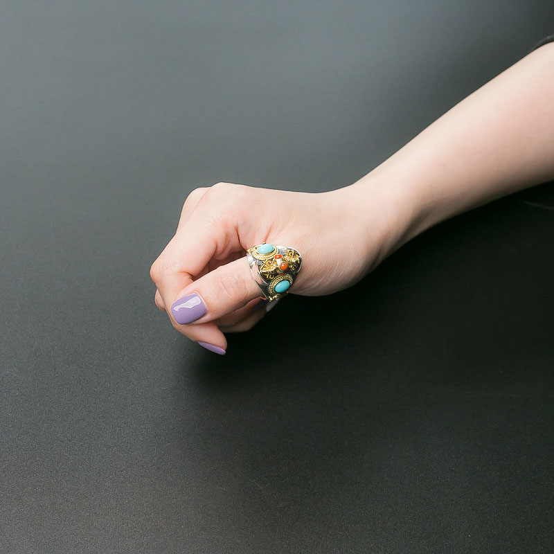 天然原矿美松戒指-红掌柜