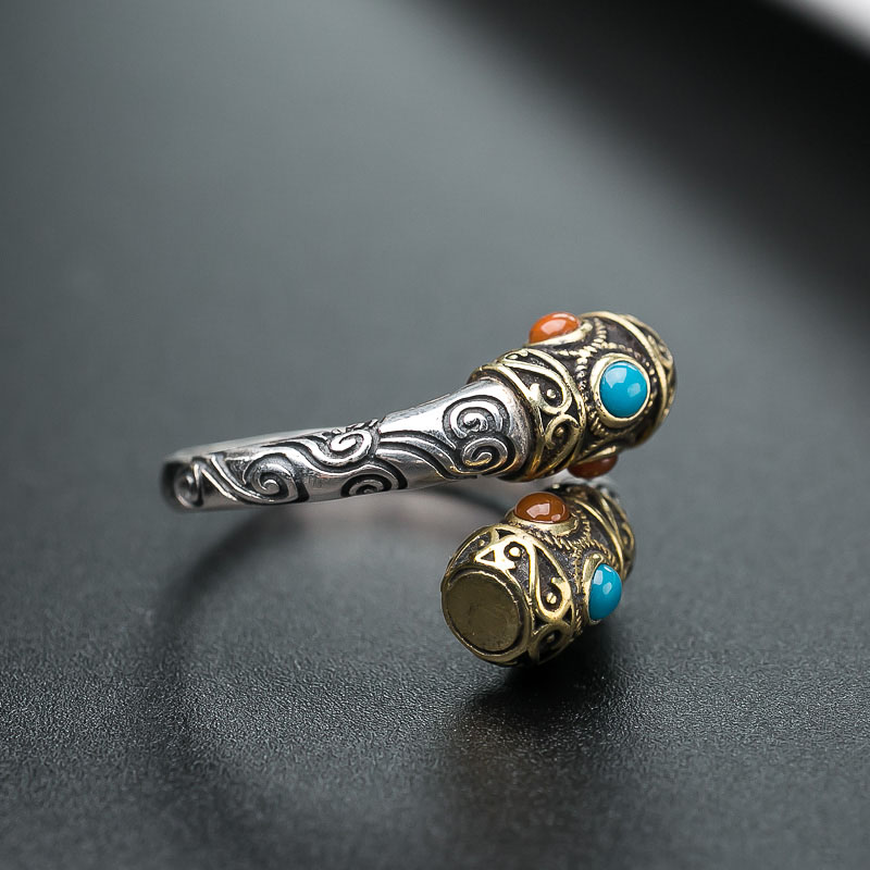 银镶美国天然美松戒指-红掌柜