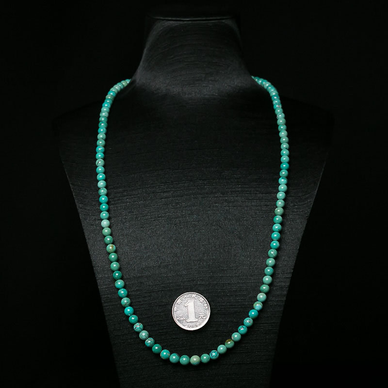 天然高瓷蓝绿绿松石108佛珠-红掌柜