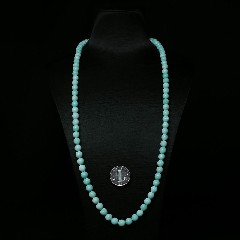 天然中瓷绿松石长链-红掌柜