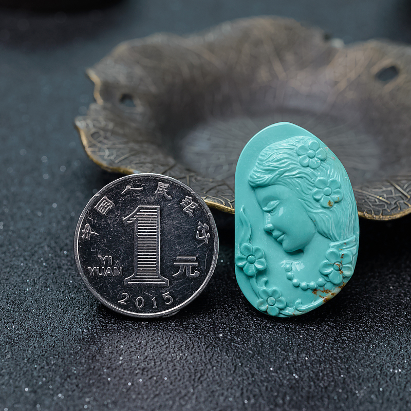 绿松石美女吊坠-红掌柜