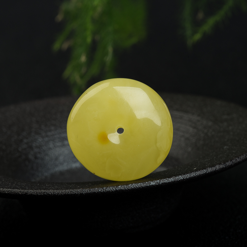 蜜蜡平安扣吊坠-红掌柜