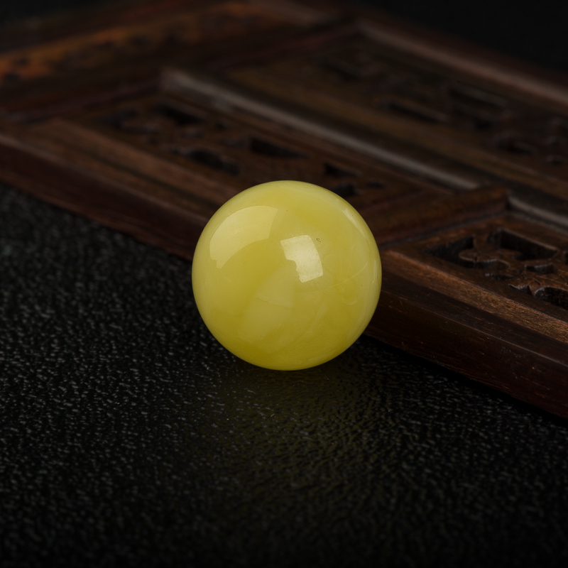 波罗的海鸡油黄蜜蜡圆珠-红掌柜