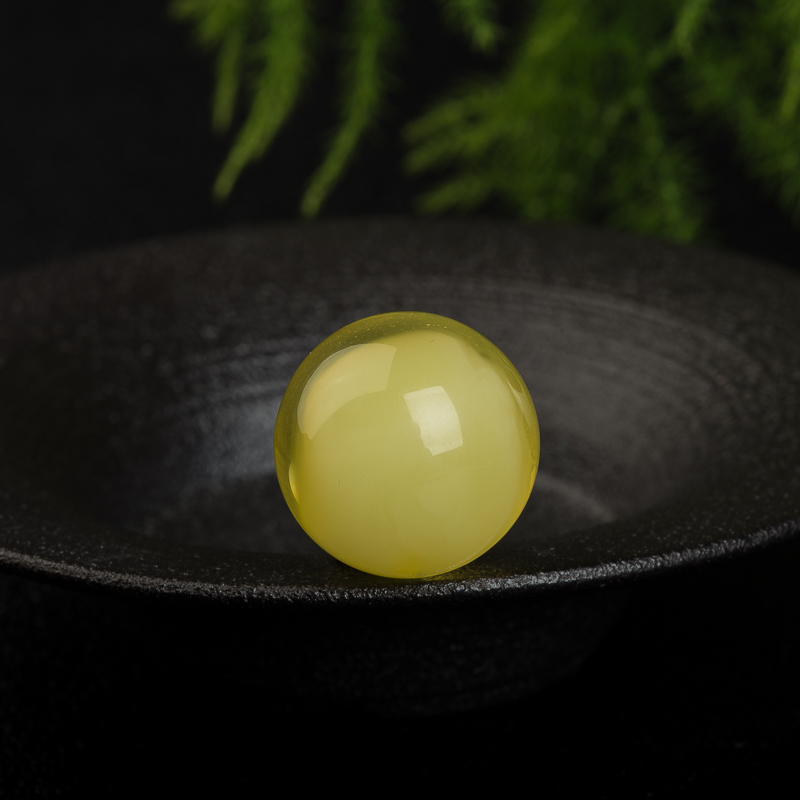 22.41mm天然鸡油黄金绞蜜圆珠-红掌柜