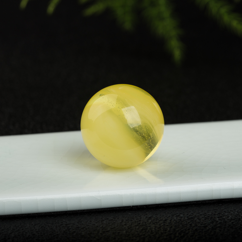 22.41mm波罗的海鸡油黄金绞蜜圆珠-红掌柜