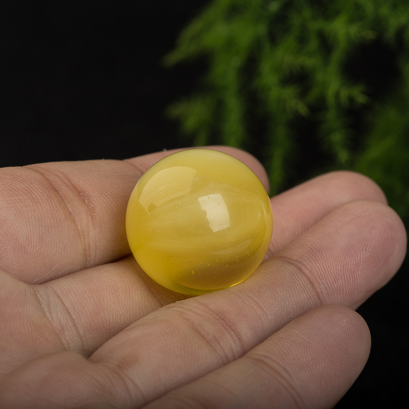 天然波罗的海鸡油黄金绞蜜圆珠-红掌柜