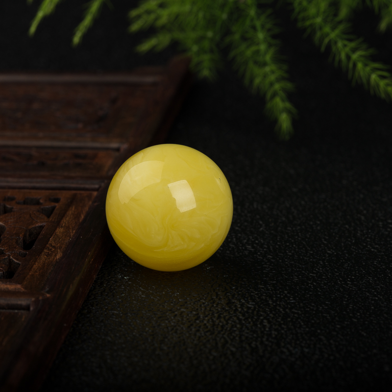 23.52mm天然波罗的海蜜蜡圆珠-红掌柜