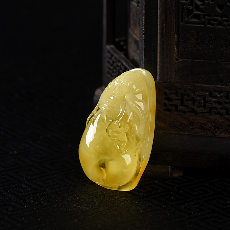 波罗的海俏色金绞蜜福袋吊坠-红掌柜