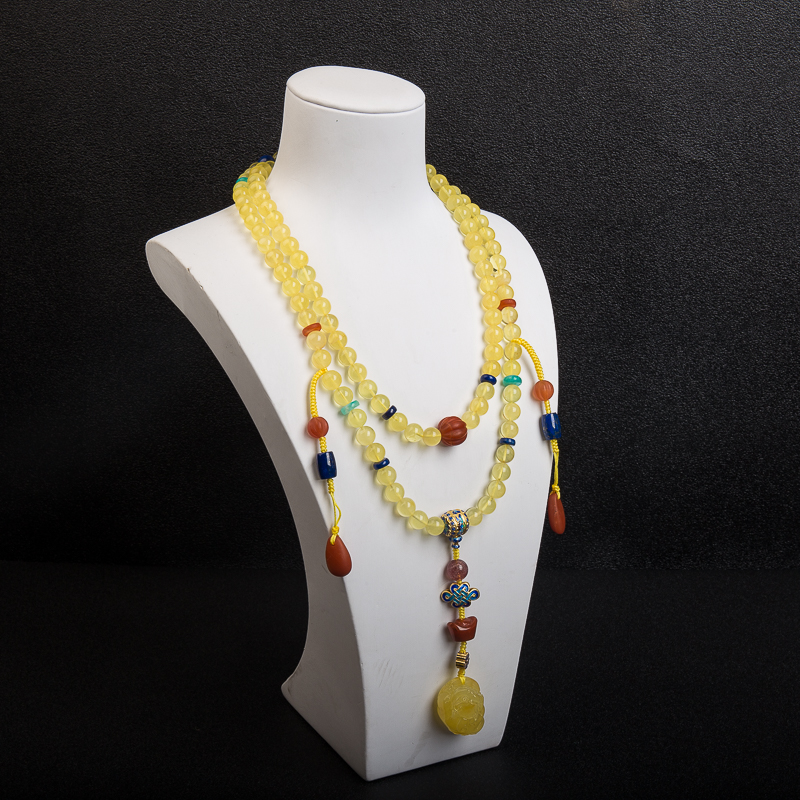 波罗的海浅黄金绞蜜108佛珠-红掌柜