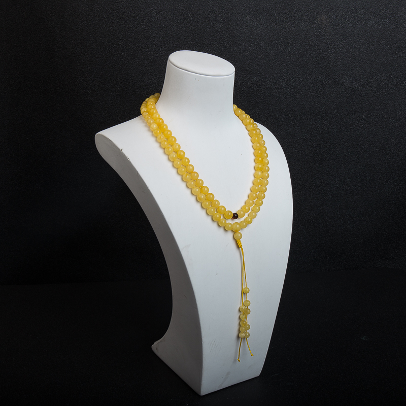 7.5mm天然波罗的海鸡油黄蜜蜡佛珠-红掌柜