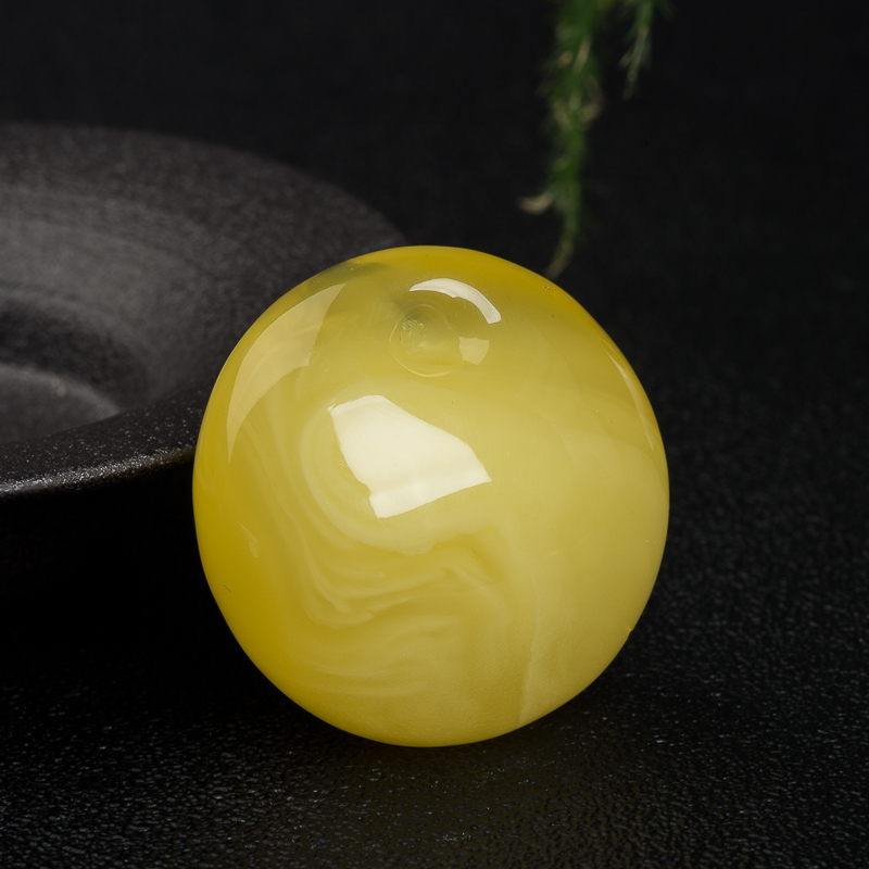 天然蜜蜡平安扣吊坠-红掌柜