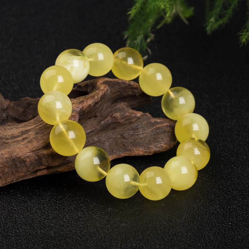 柠檬黄金绞蜜单圈手串-红掌柜