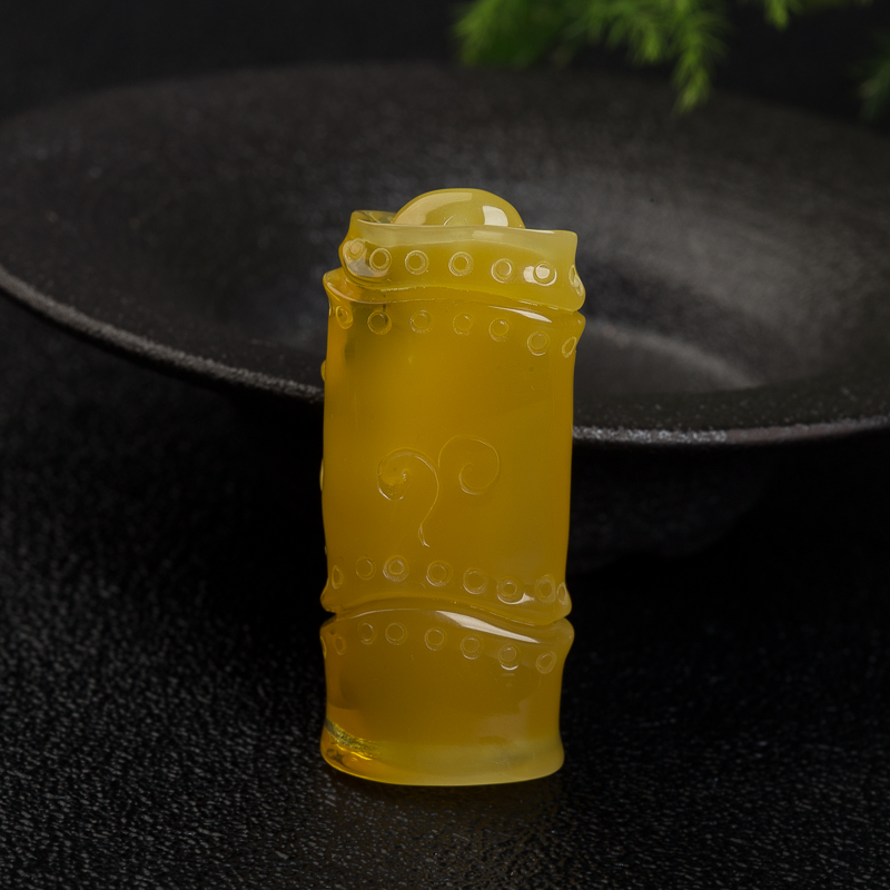 波罗的海天然蜜蜡竹节吊坠-红掌柜