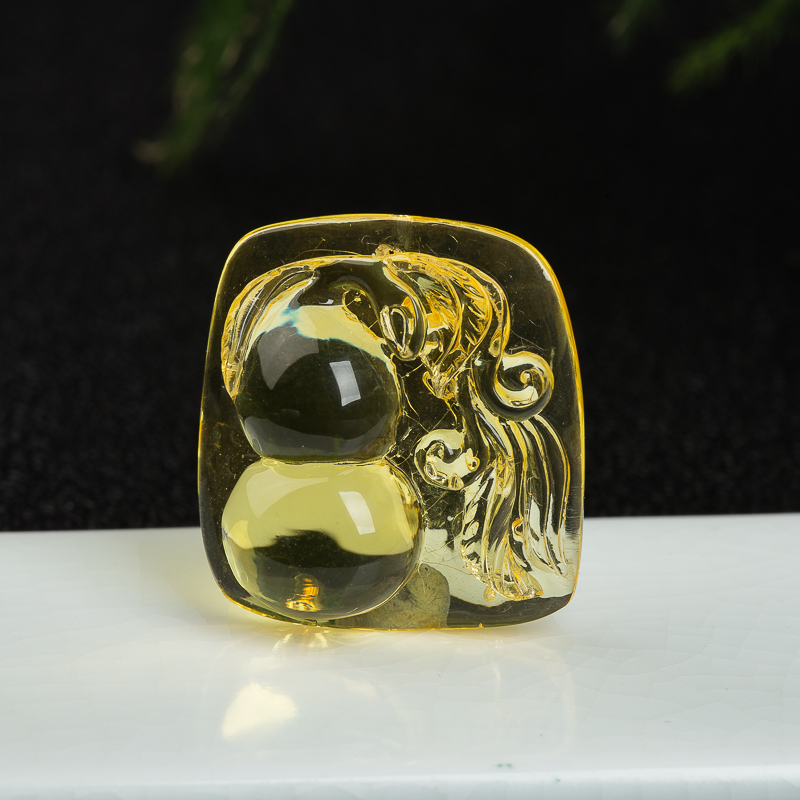 金珀福禄吊坠-红掌柜