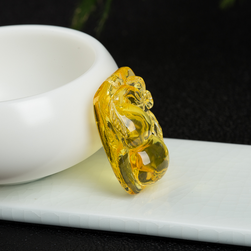 金珀福禄挂坠-红掌柜