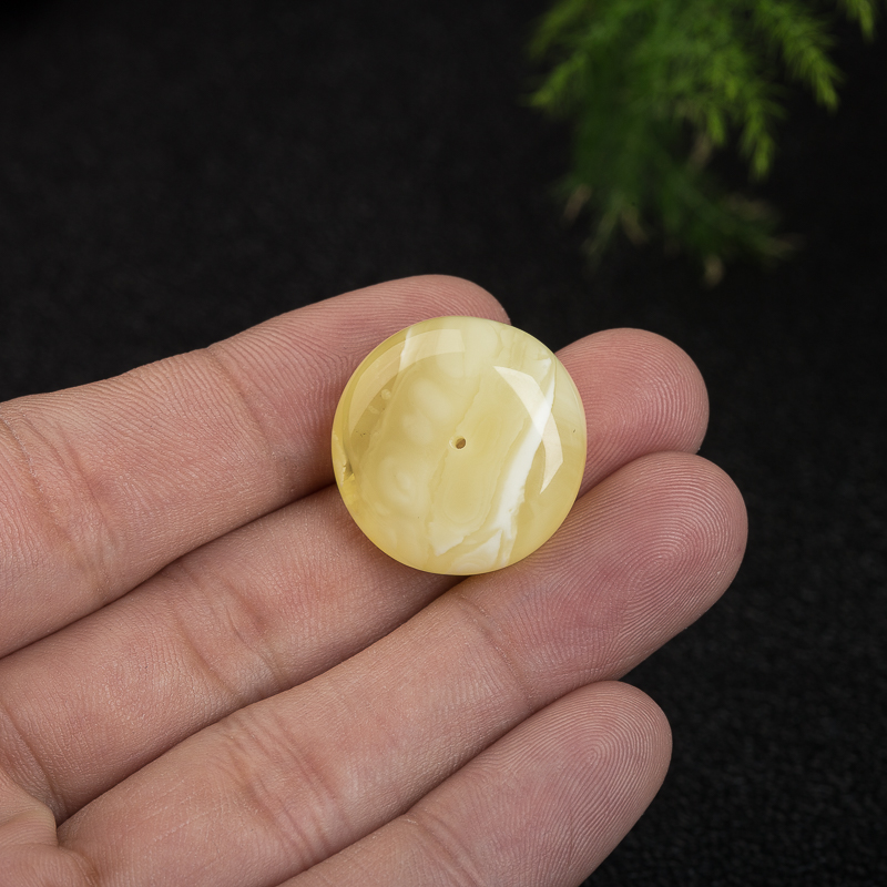 天然蜜蜡平安扣挂坠-红掌柜