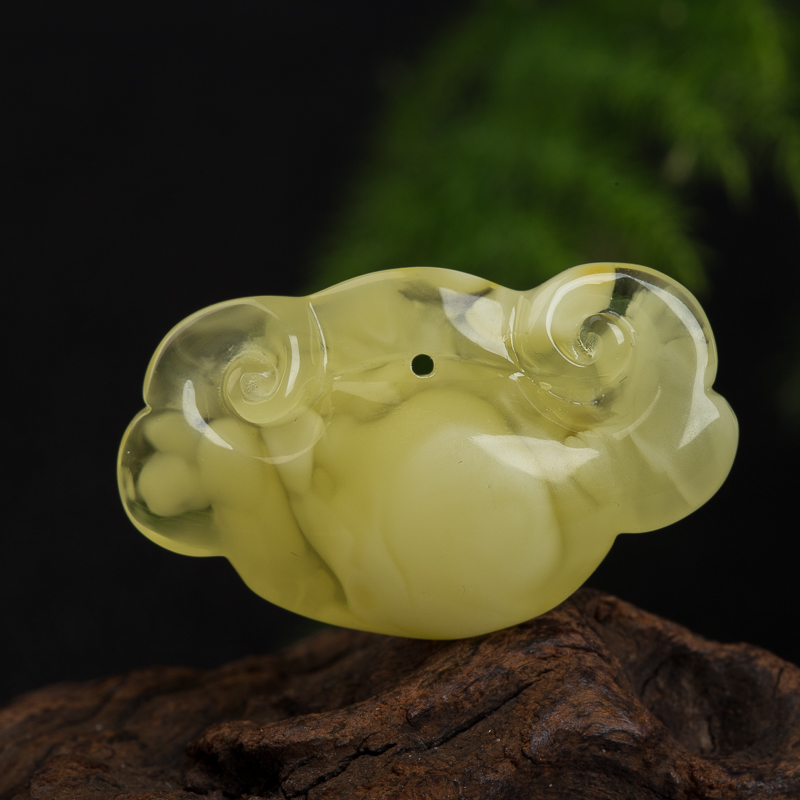 天然金绞蜜如意锁挂坠-红掌柜