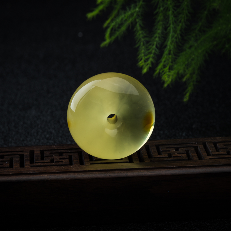 天然波罗的海柠檬黄金绞蜜吊坠-红掌柜