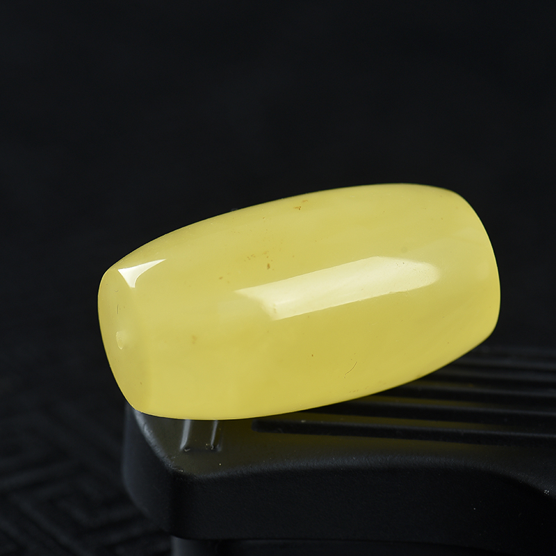 柠檬黄蜜蜡桶珠吊坠-红掌柜