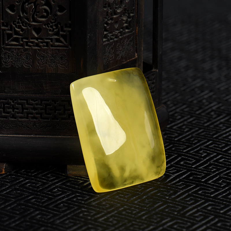 蜜蜡无事牌吊坠-红掌柜