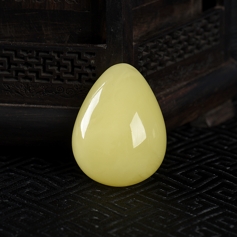 柠檬黄蜜蜡随形吊坠-红掌柜