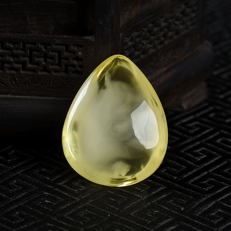 波罗的海柠檬黄金绞蜜随形吊坠-红掌柜