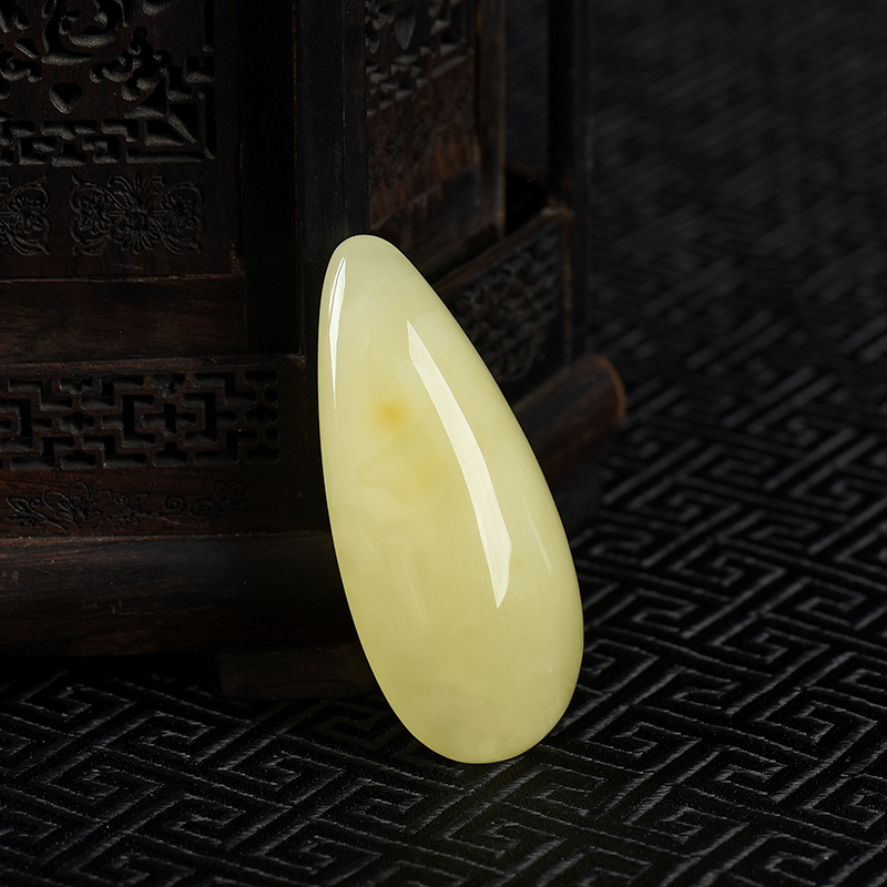 柠檬黄蜜蜡吊坠-红掌柜