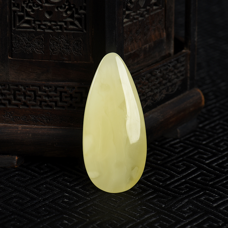 柠檬黄天然蜜蜡随形吊坠-红掌柜