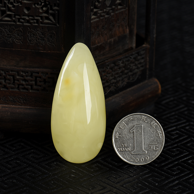 柠檬黄蜜蜡随形吊坠-红掌柜