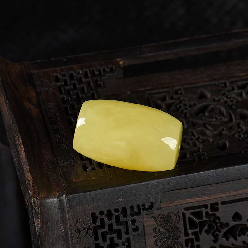 柠檬黄天然金绞蜜桶珠吊坠-红掌柜