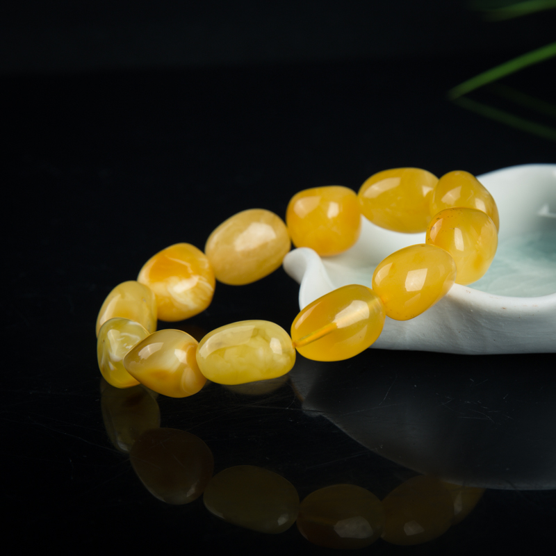 鸡油黄金绞蜜手串-红掌柜