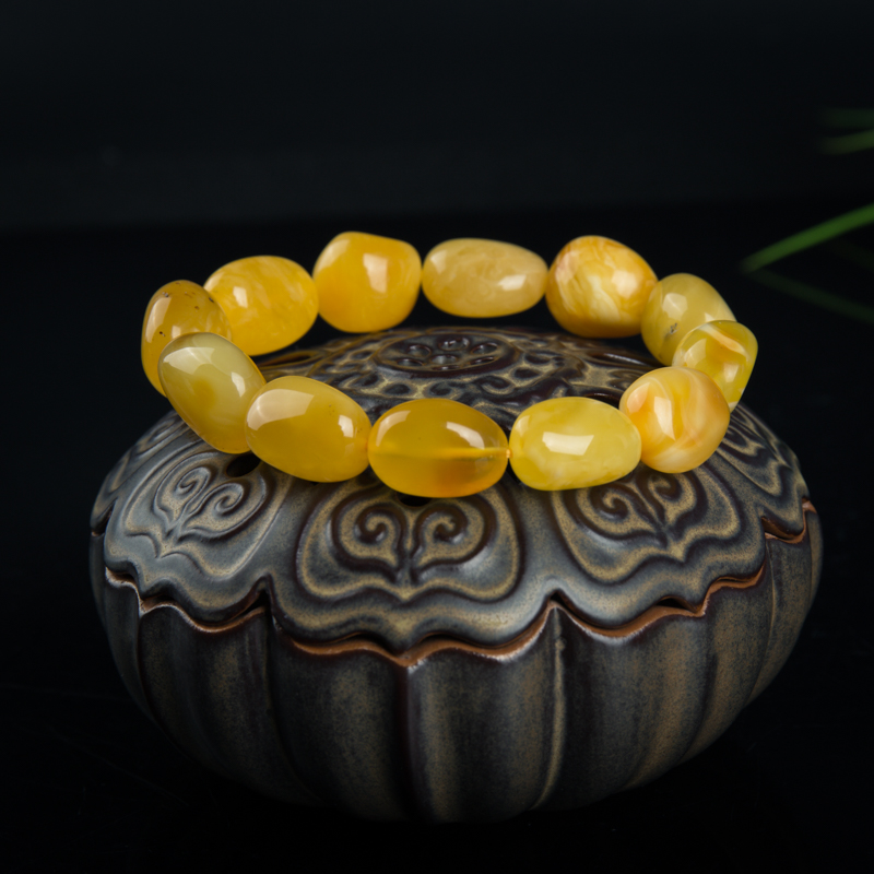 天然金绞蜜手串-红掌柜