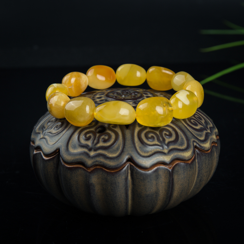 鸡油黄金绞蜜手串-红掌柜