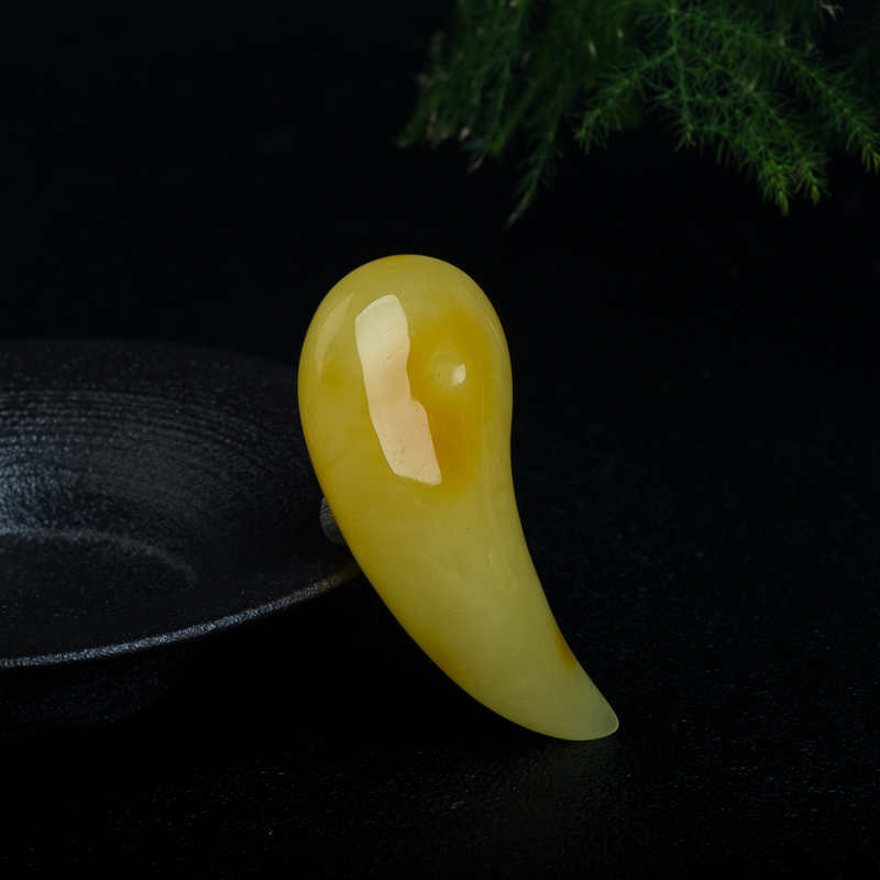 天然蜜蜡狼牙吊坠-红掌柜