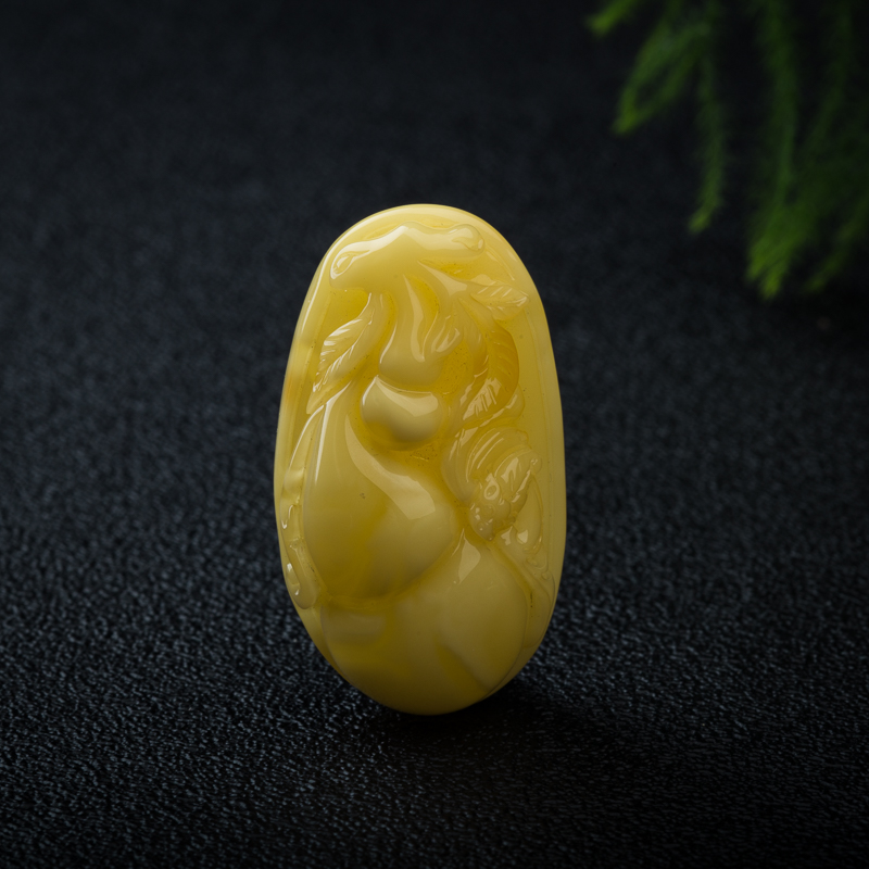 蜜蜡福禄寿吊坠-红掌柜