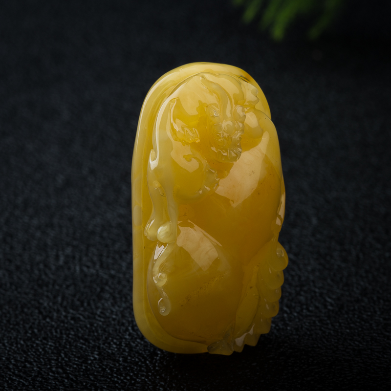 波罗的海鸡油黄蜜蜡福禄寿吊坠-红掌柜