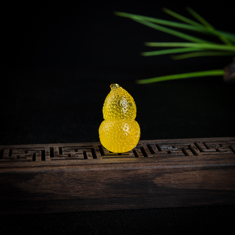 鸡油黄金绞蜜葫芦吊坠-红掌柜