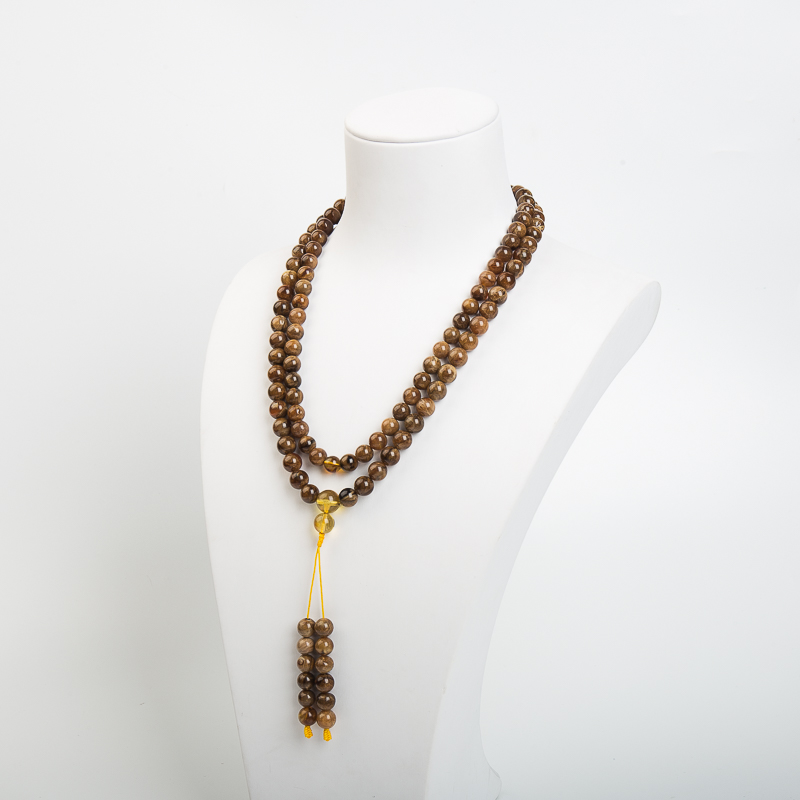 天然根珀108佛珠-红掌柜