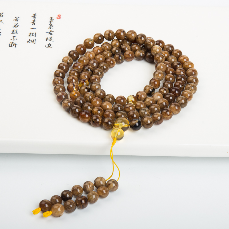 缅甸天然根珀佛珠-红掌柜