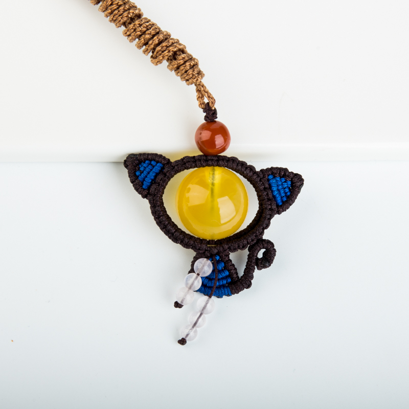 鸡油黄金绞蜜吊坠-红掌柜