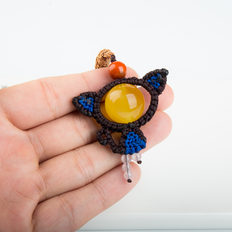 天然鸡油黄金绞蜜吊坠-红掌柜