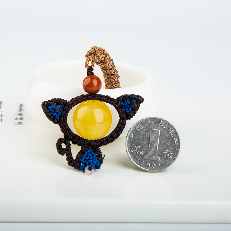 波罗的海鸡油黄金绞蜜吊坠-红掌柜