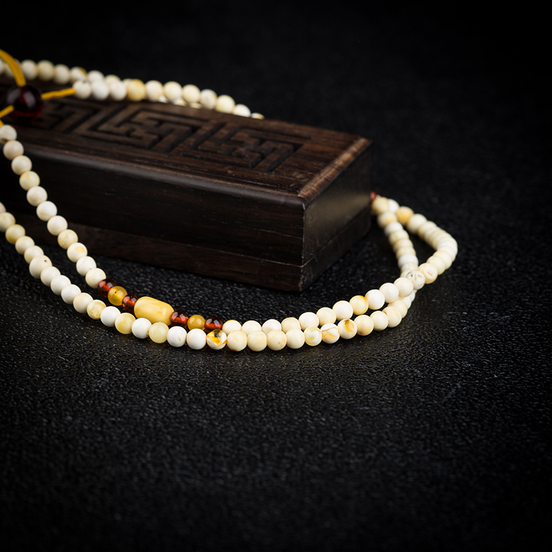 波罗的海天然白蜜108佛珠-红掌柜