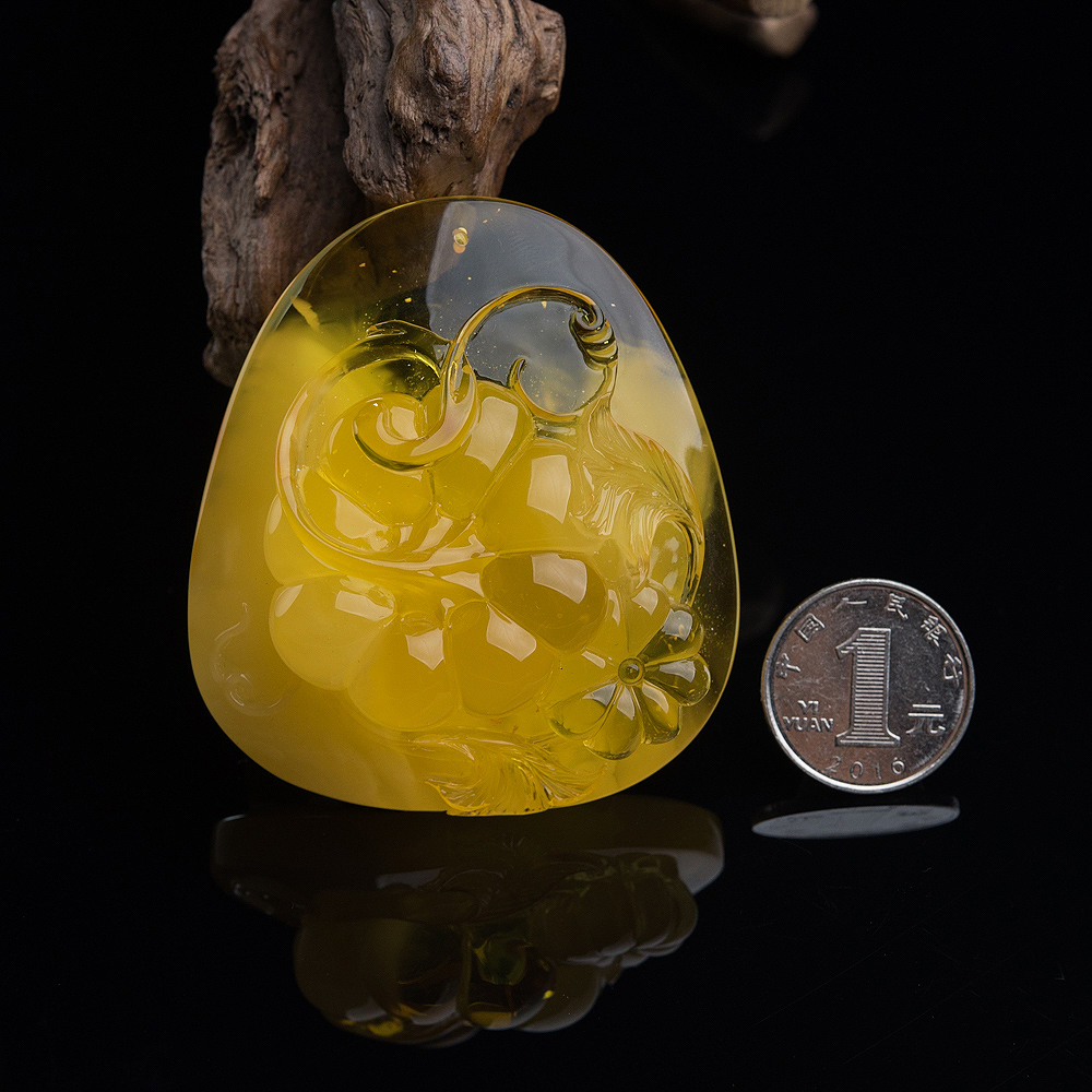 蜜蜡南瓜挂坠-红掌柜