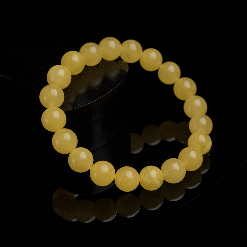 蜜蜡单圈手串-红掌柜